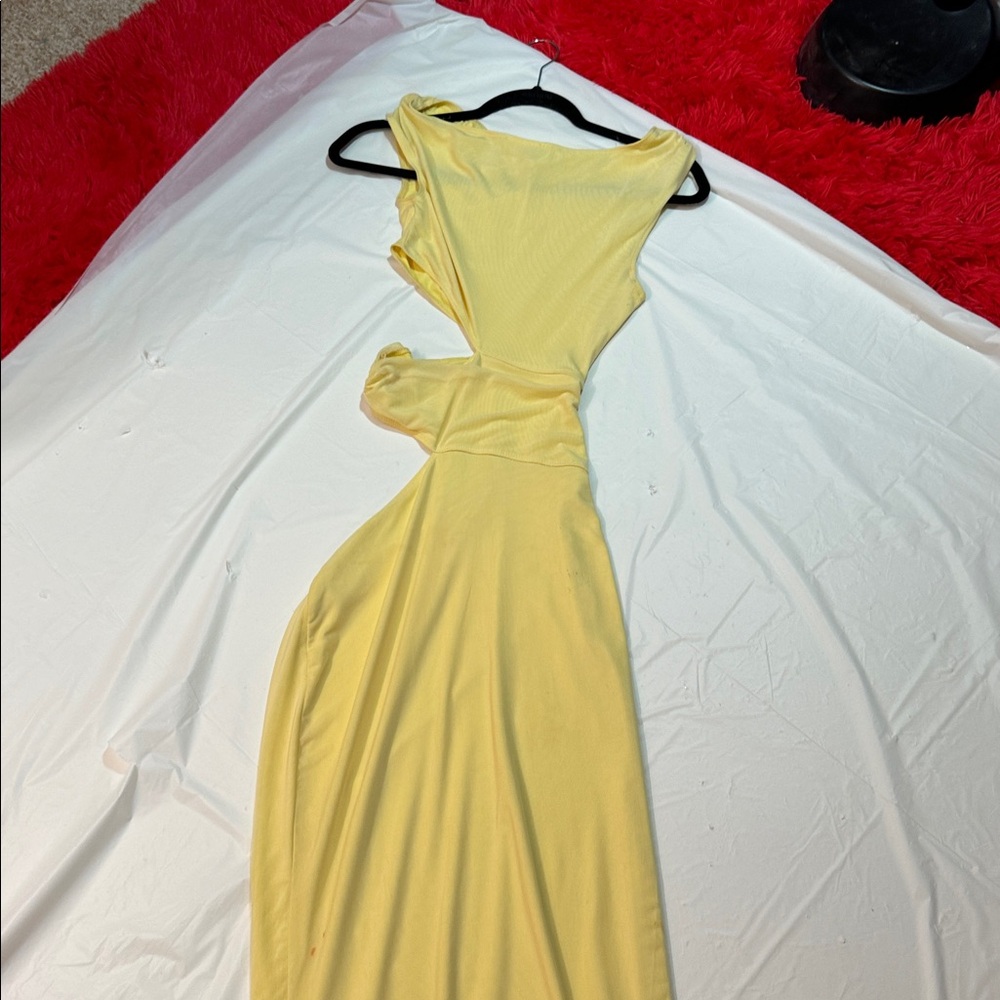 Peppermayo Asymmetrical Yellow Dress - Picture 3 of 3